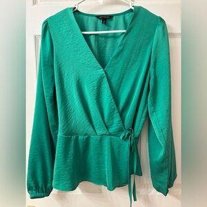 Banana Republic Green Wrap Blouse